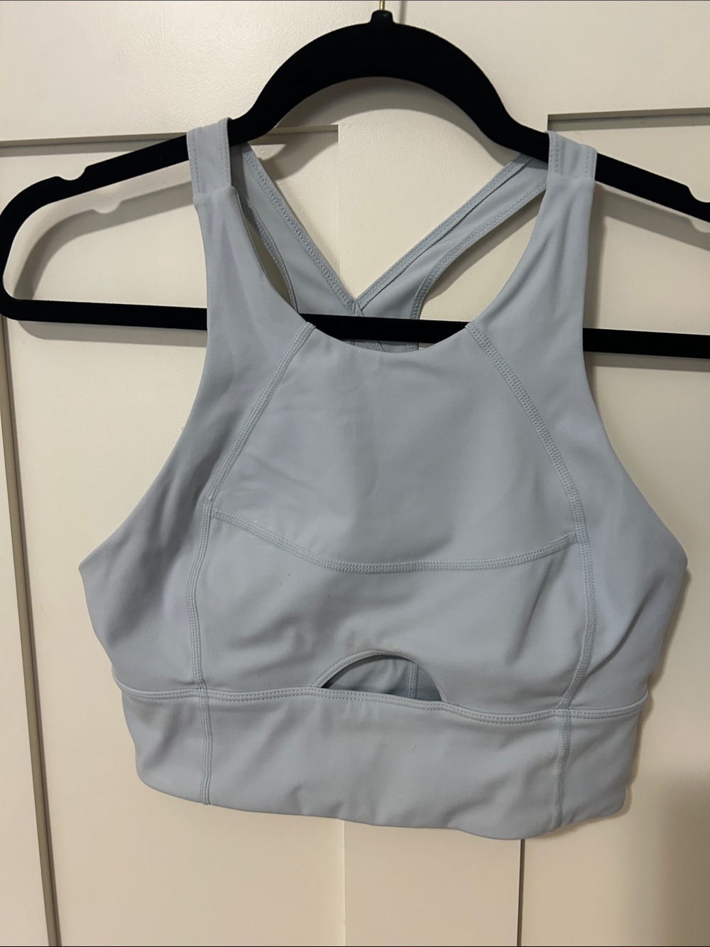 FP Movement by Free People Pale Blue High-Neck Racerback Sports Bra
